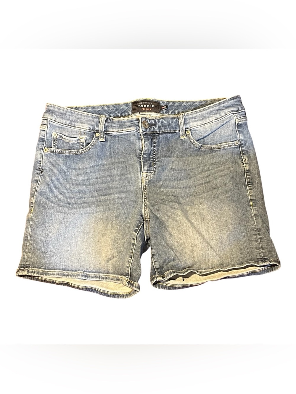 torrid Light Blue Stretch Denim Jean Shorts